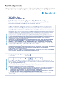 Wesentliche Anlegerinformation VKB Portfolio - Chance