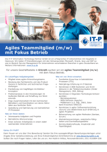 Agiles Teammitglied (m/w) mit Fokus Betrieb - IT