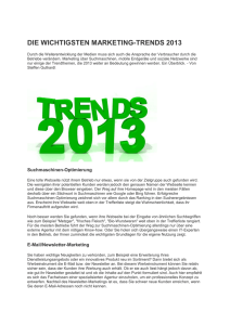 die wichtigsten marketing-trends 2013