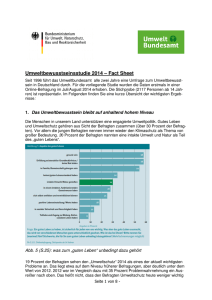 Umweltbewusstseinsstudie 2014 - Fact Sheet
