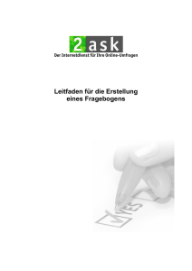 Leitfaden zur Fragebogenerstellung