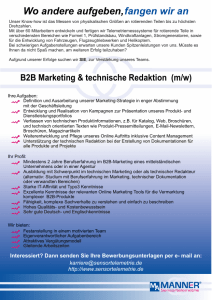 B2B Marketing & technische Redaktion (m/w)