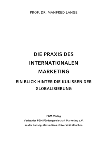 Die Praxis des Internationalen Marketing