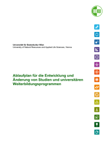 Ablaufplan für die Entwicklung und Änderung von Studien