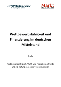 Wettbewerbsfähigkeit und Finanzierung im deutschen Mittelstand