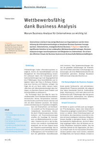 Wettbewerbsfähig dank Business Analysis