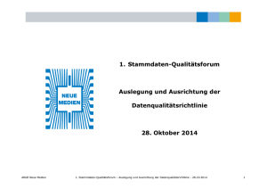 2014-10-28 Auslegung und Ausrichtung der Datenqualitätsrichtlinie