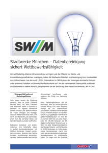 Stadtwerke München - Datenbereinigung sichert Wettbewerbsfähigkeit