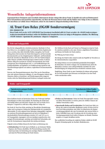 Wesentliche Anlegerinformationen