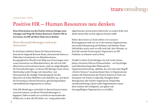 Positive HR – Human Resources neu denken