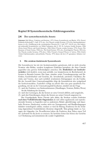 Kapitel 10 Systemtheoretische Erklärungsansätze