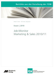 Job-Monitor Marketing & Sales 2010 /11
