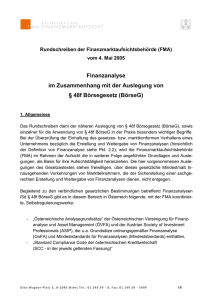 Finanzanalyse im Zusammenhang mit der Auslegung von