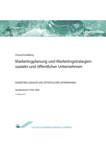 Marketingplanung und Marketingstrategien sozialer und öffentlicher