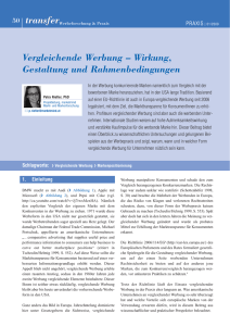 Vergleichende Werbung – Wirkung, Gestaltung und