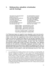 1. Heldenmythos, männliche Arbeitskultur und die Soziologie