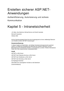 Erstellen sicherer ASP.NET- Anwendungen Kapitel 5