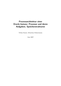 Prozessarchitektur einer Oracle-Instanz: Prozesse und deren