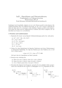 AuD - Algorithmen und Datenstrukturen