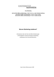 Warum Marketing studieren? - Prof. Dr. Dr. hc mult. Christian Homburg