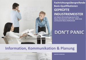 geprüfter industriemeister - information, kommunikation & planung