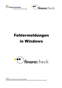 Windows Fehlermeldungen