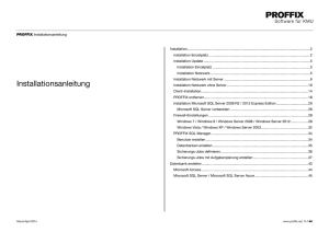 Installationsanleitung - Proffix Update Server