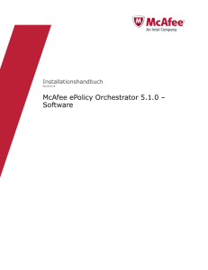 ePolicy Orchestrator 5.1.0 Software Installationshandbuch