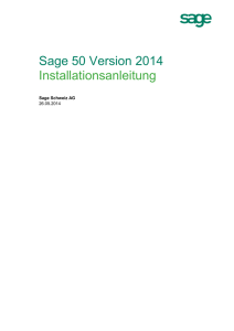 Sage 50 Version 2014 Installationsanleitung