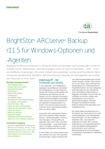 BrightStor®ARCserve®Backupr11.5 für Windows