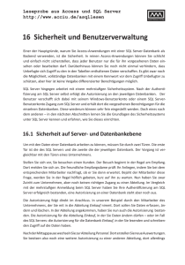 16 Sicherheit und Benutzerverwaltung