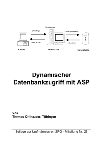 Dynamischer Datenbankzugriff mit ASP