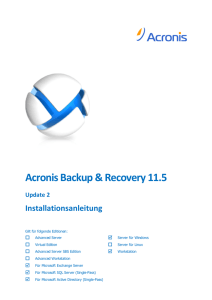 Acronis Backup & Recovery 11.5