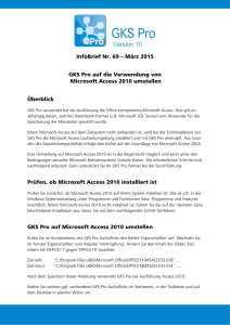 GKS Pro auf die Verwendung von Microsoft Access 2010 umstellen