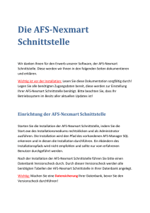 Die AFS-Nexmart Schnittstelle - AFS