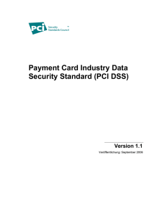 Information über PCI Kreditkarten Standard