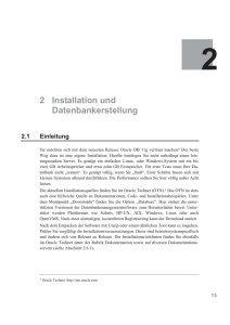 2 Installation und Datenbankerstellung