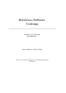 Hardware/Software Codesign - ETH TIK