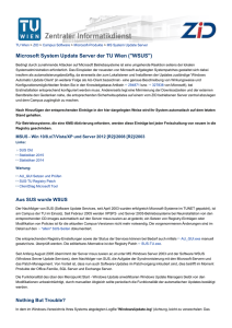 Microsoft System Update Server der TU Wien ("WSUS")