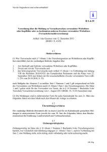 Versuchstiermeldeverordnung (pdf | 33 KB )