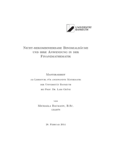 Nicht-rekombinierbare Binomialbäume und ihre Anwendung in der