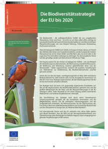 Die Biodiversitätsstrategie der EU bis 2020
