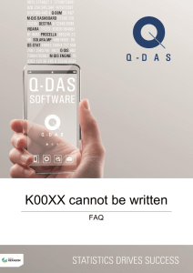 K00XX cannot be written - Q-DAS