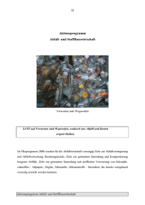 Aktionsprogramm Abfall- und Stoffflusswirtschaft