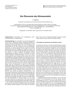 Die Ökonomie des Klimawandels