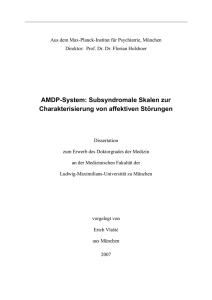 AMDP-System - Elektronische Dissertationen der LMU München
