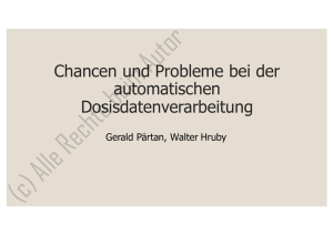 G. Pärtan, Wien: Chancen und Probleme bei der automatischen