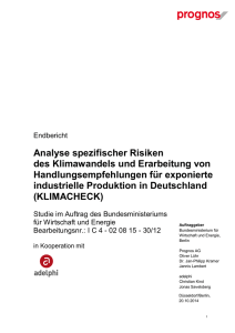 Analyse spezifischer Risiken des Klimawandels und