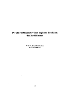Die erkenntnistheoretisch-logische Tradition des Buddhismus