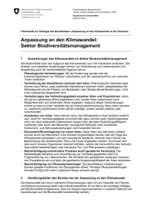 Faktenblatt: Anpassung an den Klimawandel